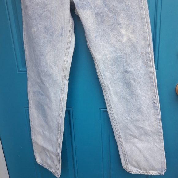 Vintage Levis Blue Jeans 505 Straight Leg Red Tag All Cotton Denim Size 31W 31L - Picture 14 of 16